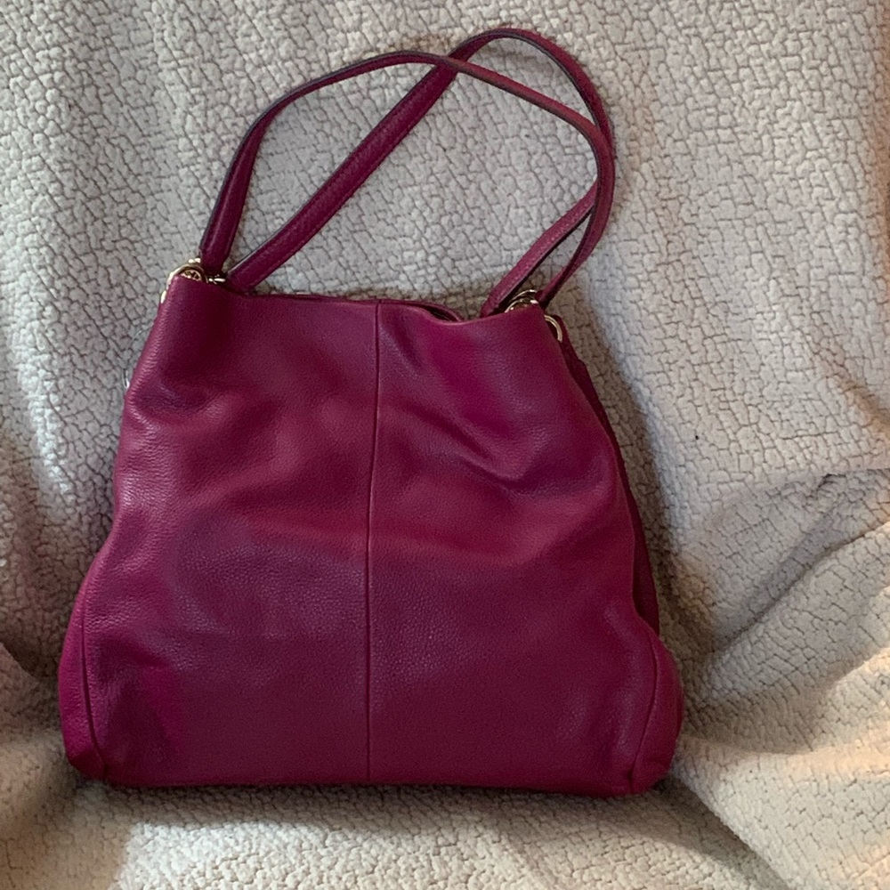 COACH Pebbled Phoebe Shoulder Bag